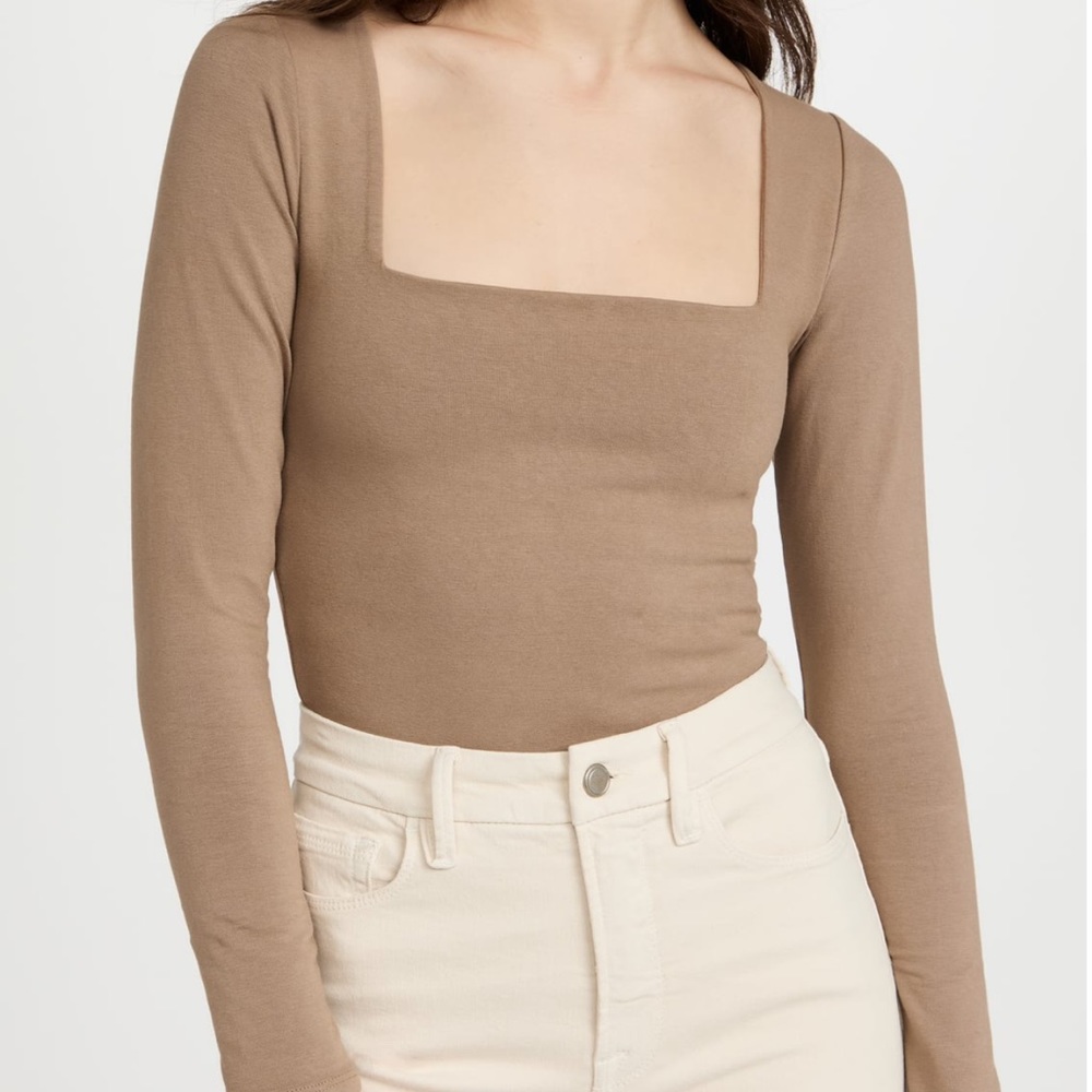 Good American Square Neck Long Sleeve